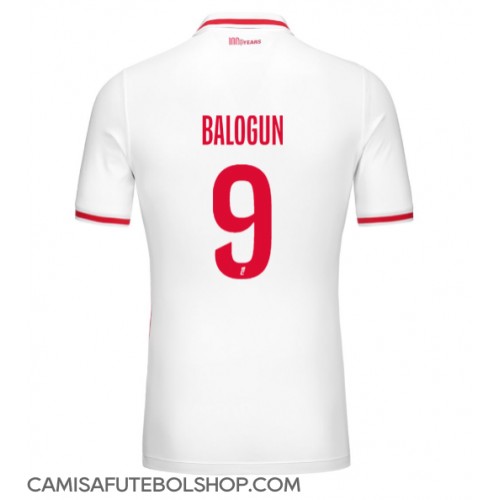 Camisa de time de futebol AS Monaco Folarin Balogun #9 Replicas 1º Equipamento 2024-25 Manga Curta